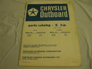 (image for) blue 1978 chrysler 62h8j hp outboard parts catalog