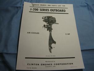 (image for) Clinton J-200 outboard parts list air cooled 2 hp