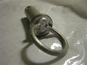 (image for) .46 1/2" 15/32 Tiny shoulder pin with welded pull ring 1 inch grip length