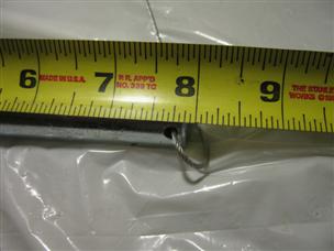 (image for) hitch pin 13/64 7.5" long steel zinc coated with cable 0.8125 clevis