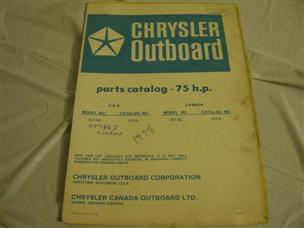 (image for) blue 1978 chrysler 75 hp outboard parts catalog