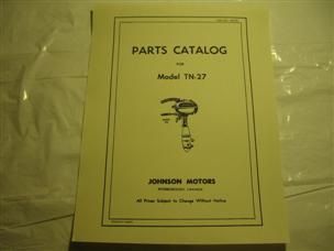 (image for) Vintage Johnson Sea Horse model TN27 outboard parts catalog