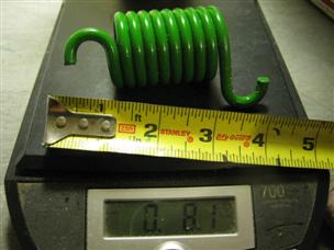 (image for) GREEN torsion spring 1.5" OD 3" 3.00 long .230" wire