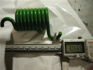 (image for) GREEN torsion spring 1.5" OD 3" 3.00 long .230" wire