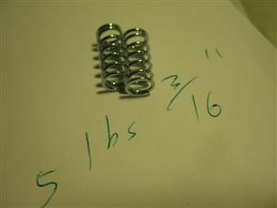 (image for) 4-8 lb load tiny springs .8" inch long .36" OD .26 ID compression press