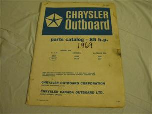 (image for) blue 1969 chrysler 85 hp outboard parts catalog