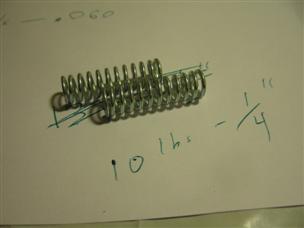 (image for) 5-10 lb load tiny springs 1.44" inch long .4" OD .29 ID compression press