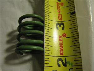 (image for) 10-25 lbs load .9" long .72 " OD .52" ID green industrial compression Spring 