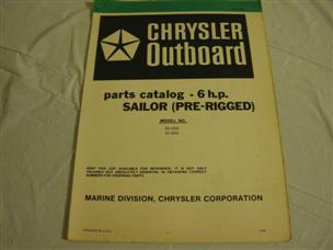 (image for) green chrysler 6 hp outboard parts catalog