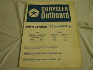 (image for) blue 1976 chrysler 75 and 90 hp outboard parts catalog