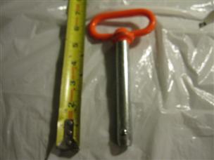 (image for) 5/8 Steel pin with loop Handle button 3 3/4" grip length clevis .625