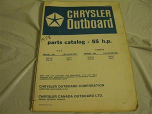 (image for) blue 1978 chrysler 55 hp outboard parts catalog