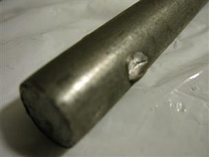 (image for) 5/8 sheared bare mild Steel pin with Knubs and cotter pin 3 1/2 grip length 