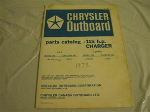 (image for) blue 1978 chrysler 115 hp outboard parts catalog