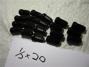 (image for) lot of 18 1/2x20 lug steel black lug nut nuts