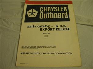 (image for) red band chrysler 6 hp export deluxe outboard parts catalog