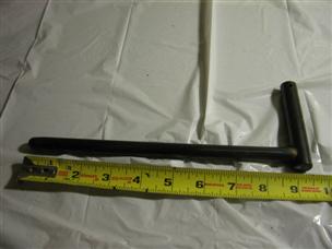 (image for) With handle 5/8" + 1/2 " .49 OD .625 Steel hitch pin draw bar 8" length clevis