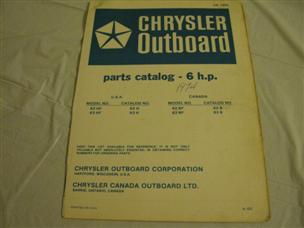 (image for) blue 1974 chrysler 62hf 63hf hp outboard parts catalog