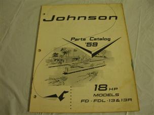 (image for) 1959 johnson 18 hp outboard motor parts catalog