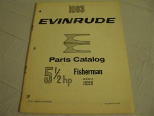 (image for)  1963 Evinrude fisherman 5302 5303 parts catalog 