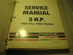 (image for) Force 5 hp 188 1989 1990 1991 992 outboard service manual 