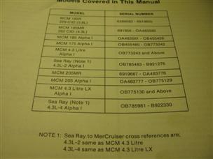 (image for) 1989 90-12410 Mercruiser number 7 GM V6 service manual 