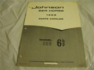 (image for) 1968 johnson 6 hp outboard parts catalog