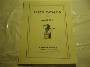 (image for) Antique Johnson Sea Horse model QD-10 QDL-10 QD-11 QDL-11 outboard parts catalog