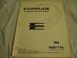 (image for) 1966 evinrude 5 hp outboard parts catalog