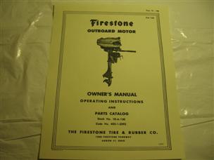 (image for) West Bend Firestone outboard motor 10-A-130 Owners manual parts catalog elgin