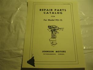 (image for) Antique Johnson Sea Horse model PO-15 po15 outboard parts catalog 