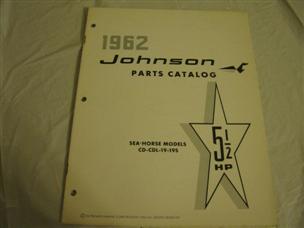 (image for) 1962 johnson 5 1/2 hp parts catalog 