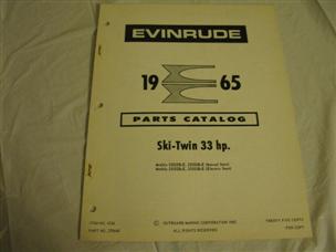 (image for) 1965 evinrude ski twin 33 parts catalog 