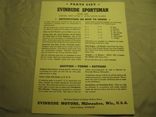 (image for) Evinrude Sportsman 4425 MOTORS WITH LETTER C parts catalog outboard boat motor