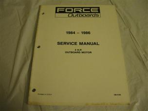 (image for) force 4 hp 1984 1985 1986 outboard service manual