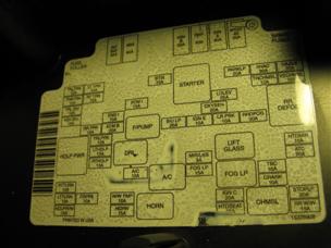 (image for) electrical box fuse box plug 2003 Chevy S10 4 cylinder