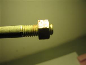 (image for) Aluminum transom clamp bolt 1950s Johnson model RD-19 outboard Holiday Bronze