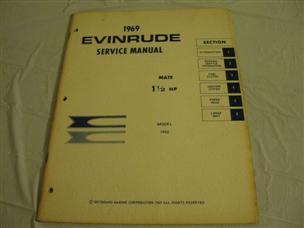 (image for) 1969 Evinrude 1 1/2 mate hp service manual 