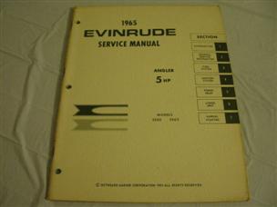 (image for) 1965 Evinrude angler 5 hp service manual 