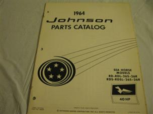 (image for) 1964 Johnson outboard motor rdl-26s hp parts catalog