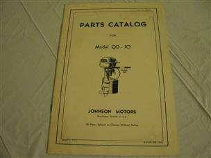 (image for) Johnson Model QD-10 outboard parts catalog