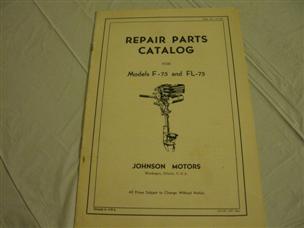 (image for) Johnson Model F-75 FL-75 outboard parts catalog