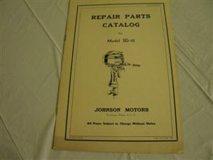 (image for) Johnson Model SD-10 outboard parts catalog