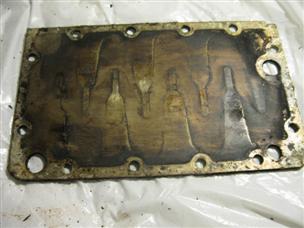 (image for) engine plate 1950s Hiawatha 16 hp outboard green 3945-1881 3945-1861