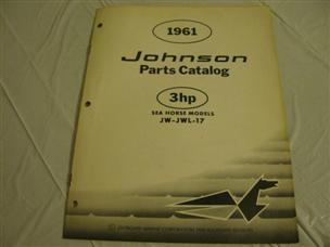 (image for) 1961 Johnson 3 hp JW-17 JWL-17 outboard parts catalog