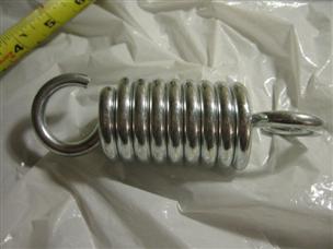 (image for) 150-750 Lb zinc 4.9 inch long 1.56" OD heavy duty pull Spring hook ends