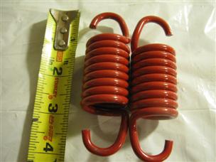 (image for) Two red large Industrial pull springs spring hood spring lever