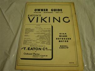 (image for) Viking 12 hp outboard owners guide and parts list 