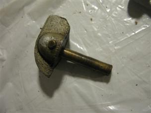 (image for) aluminum knob with brass pin antique Lawson outboard