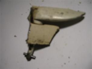 (image for) OLD 2 cycle White Mercury 6 hp hood latch outboard 60